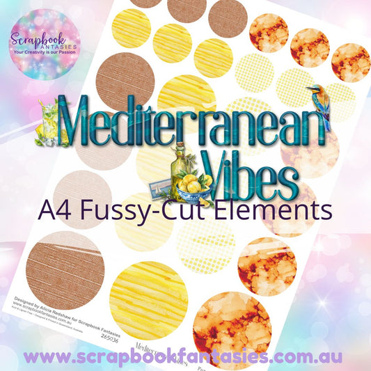 Mediterranean Vibes A4 Colour Fussy-Cut Elements - Circles 3 265036