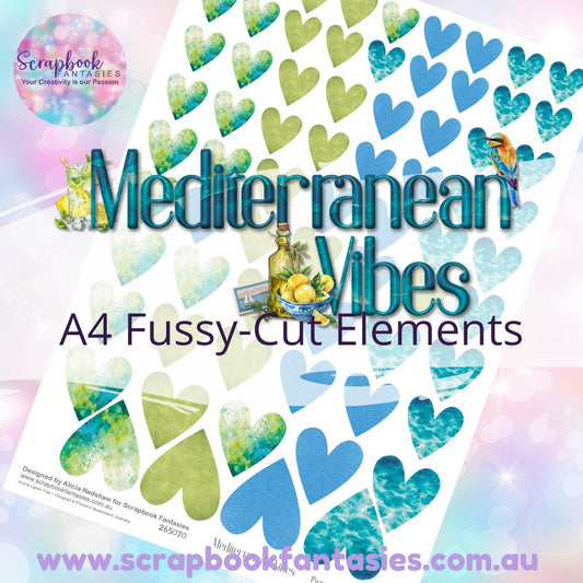 Mediterranean Vibes A4 Colour Fussy-Cut Elements - Hearts 1-3 265070