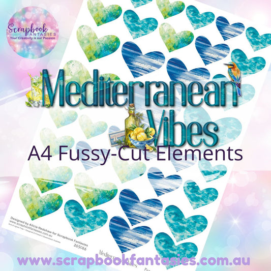 Mediterranean Vibes A4 Colour Fussy-Cut Elements - Hearts 2-3 265066