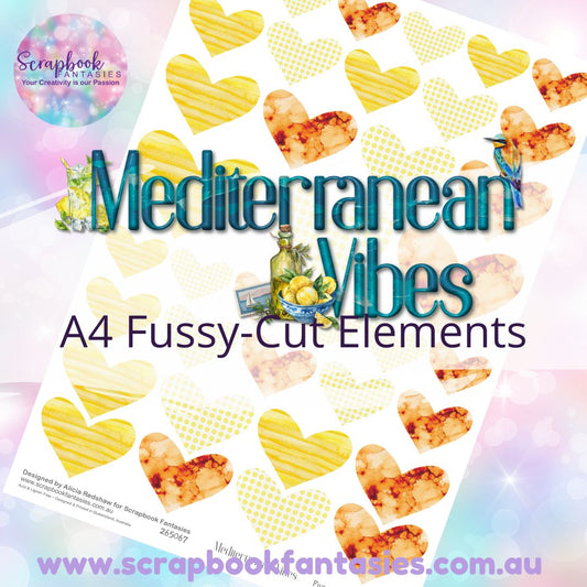 Mediterranean Vibes A4 Colour Fussy-Cut Elements - Hearts 2-4 265067