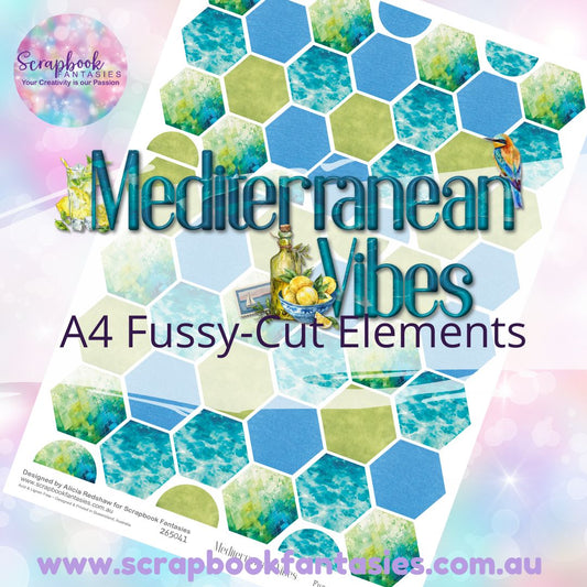Mediterranean Vibes A4 Colour Fussy-Cut Elements - Hexagons 2 265041