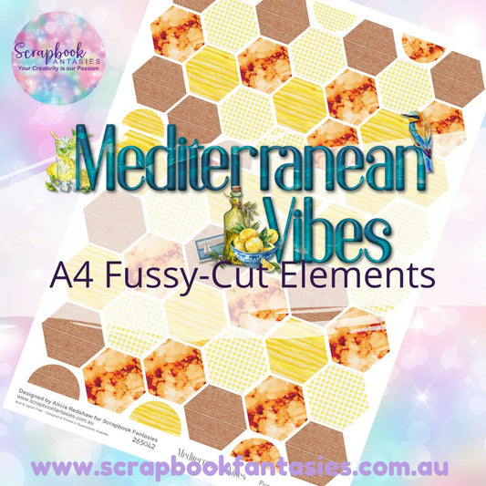 Mediterranean Vibes A4 Colour Fussy-Cut Elements - Hexagons 3 265042