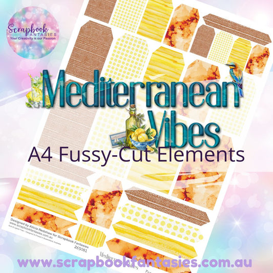 Mediterranean Vibes A4 Colour Fussy-Cut Elements - Tags and Tabs 3 265081