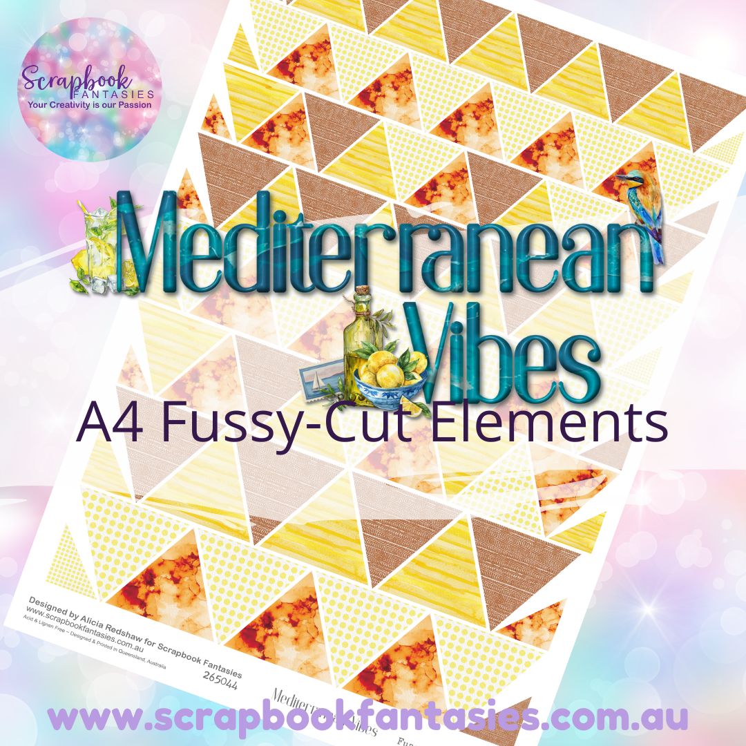 Mediterranean Vibes A4 Colour Fussy-Cut Elements - Triangles 2 265044