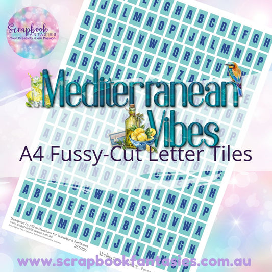 Mediterranean Vibes Colour Fussy-Cut Letter Tiles - Medium 265056