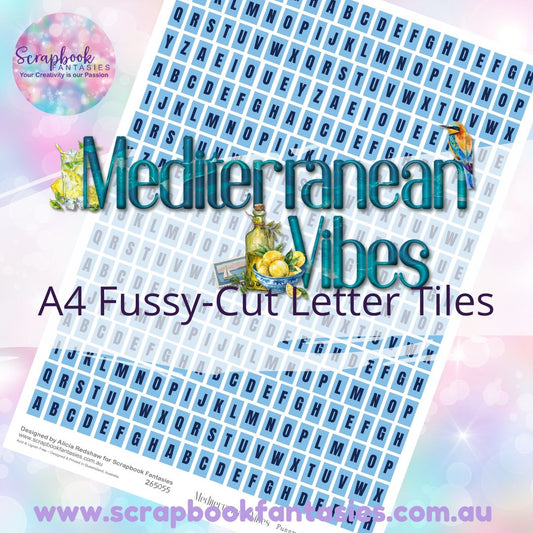 Mediterranean Vibes Colour Fussy-Cut Letter Tiles - Small 265055