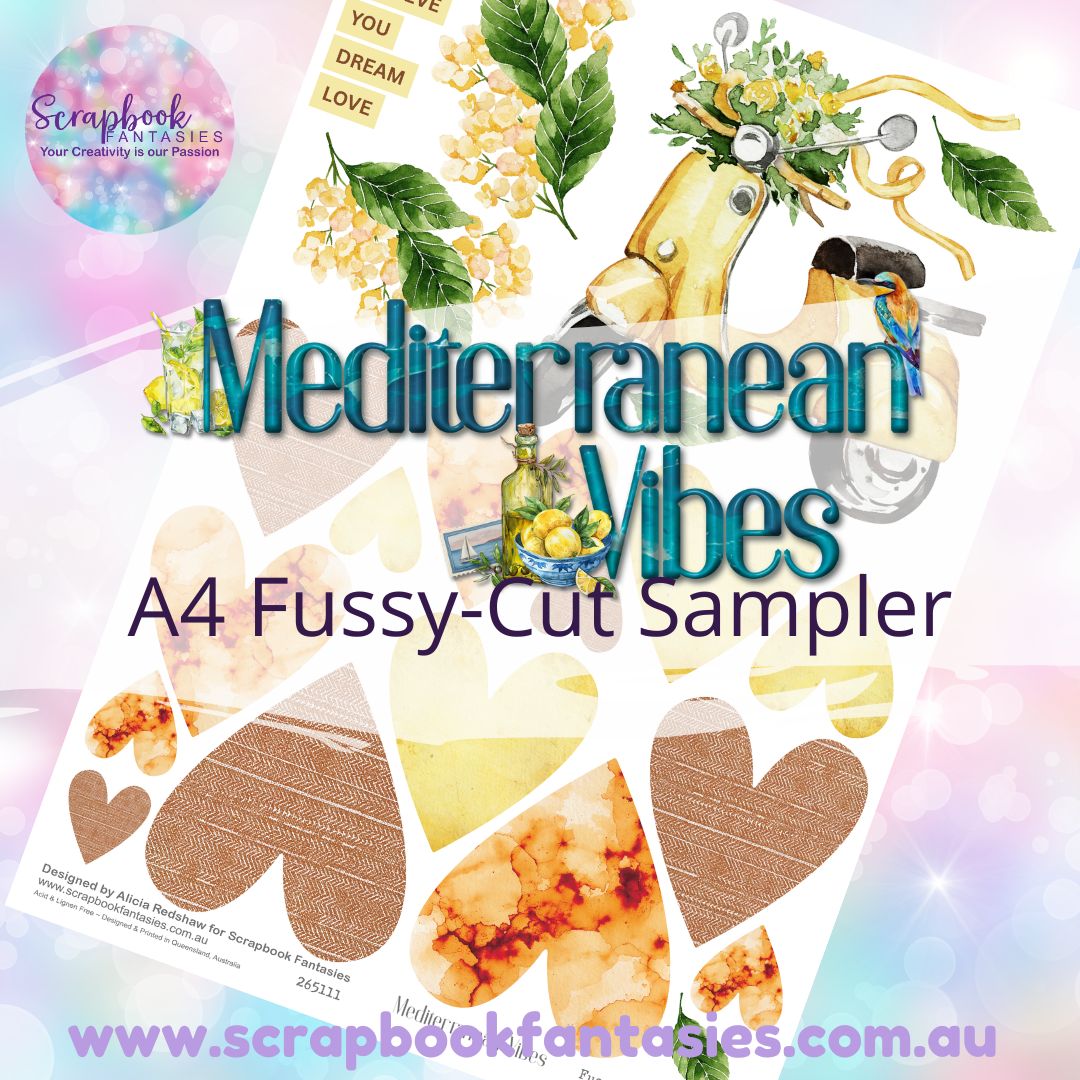 Mediterranean Vibes A4 Colour Fussy-Cut Sampler 7 - 265111