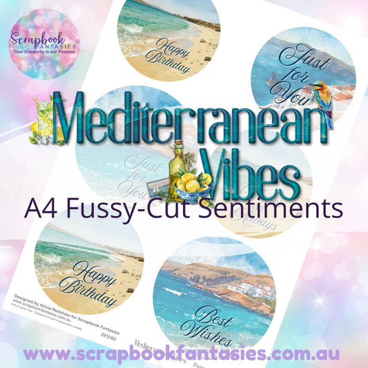 Mediterranean Vibes A4 Colour Fussy-Cut Sentiments 1 - 265082