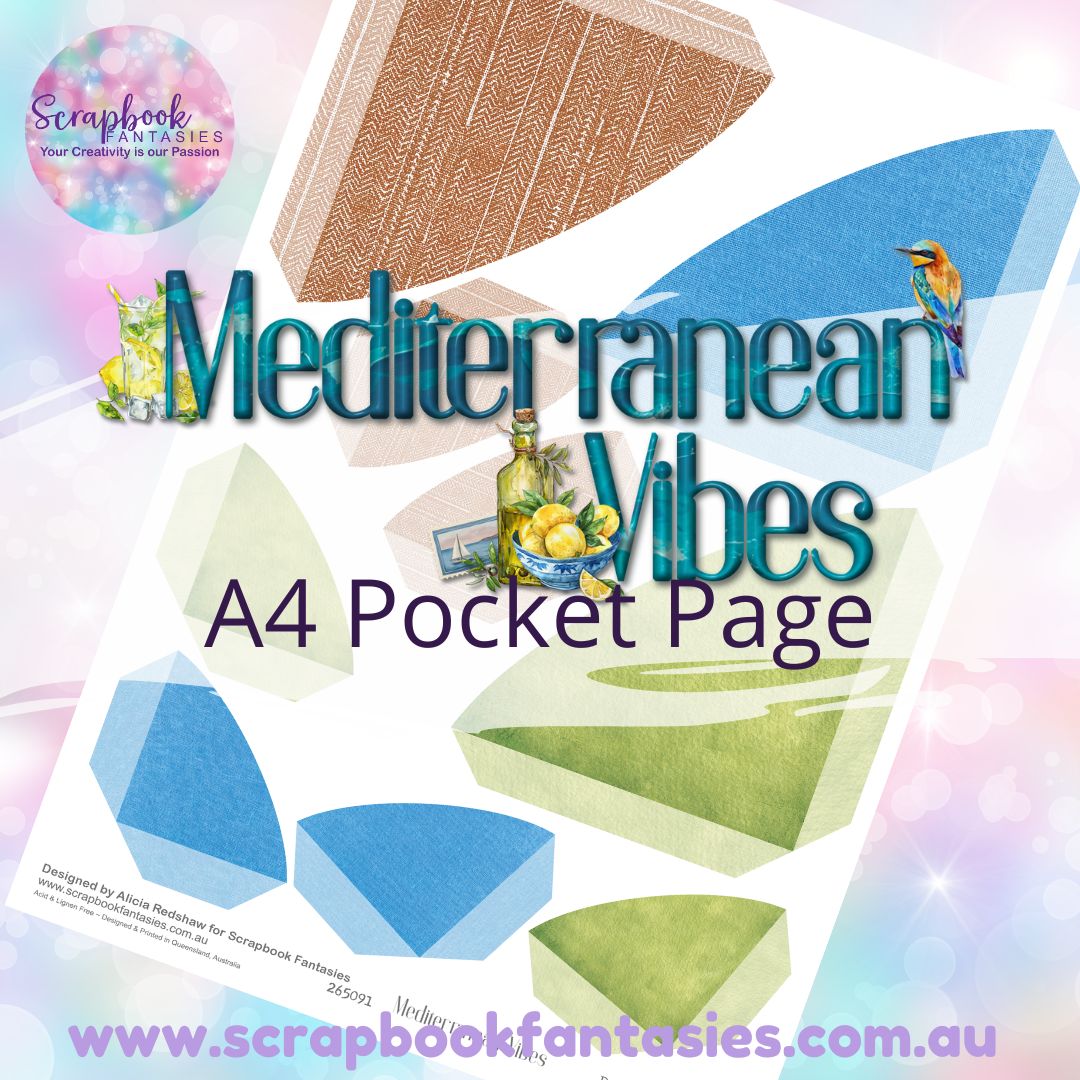 Mediterranean Vibes A4 Colour Pocket Page - Rounded Corners 2 265091