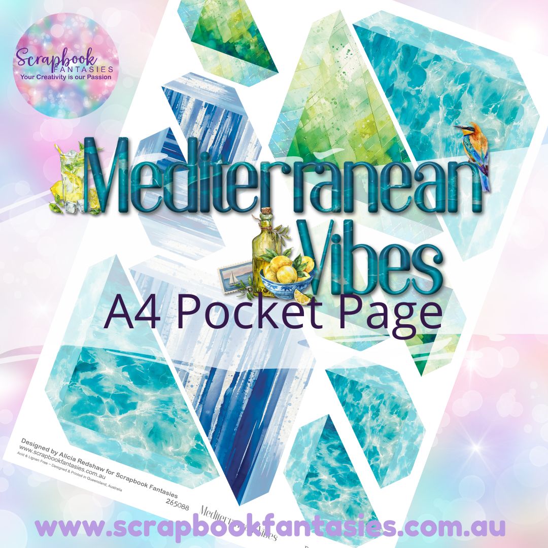 Mediterranean Vibes A4 Colour Pocket Page - Straight Corners 3 265088