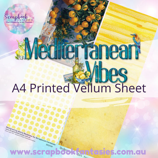 Mediterranean Vibes A4 Printed Vellum Sheet - Quarters 1 265018