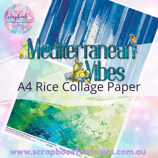 Mediterranean Vibes A4 Rice Collage Paper - Halves 7 265028
