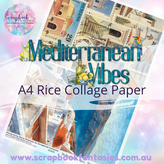 Mediterranean Vibes A4 Rice Collage Paper - Halves 8 265029