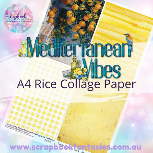 Mediterranean Vibes A4 Rice Collage Paper - Quarters 1 265030