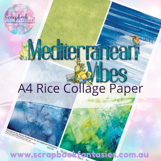 Mediterranean Vibes A4 Rice Collage Paper - Quarters 3 265032