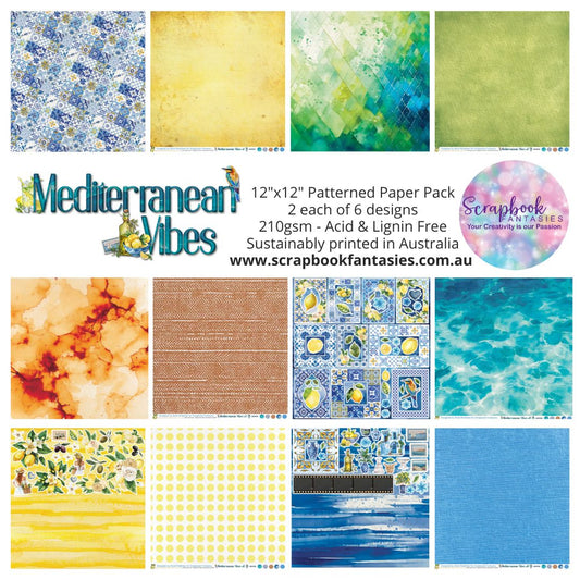 Mediterranean Vibes 12x12 Double-Sided Patterned Paper Pack 265000