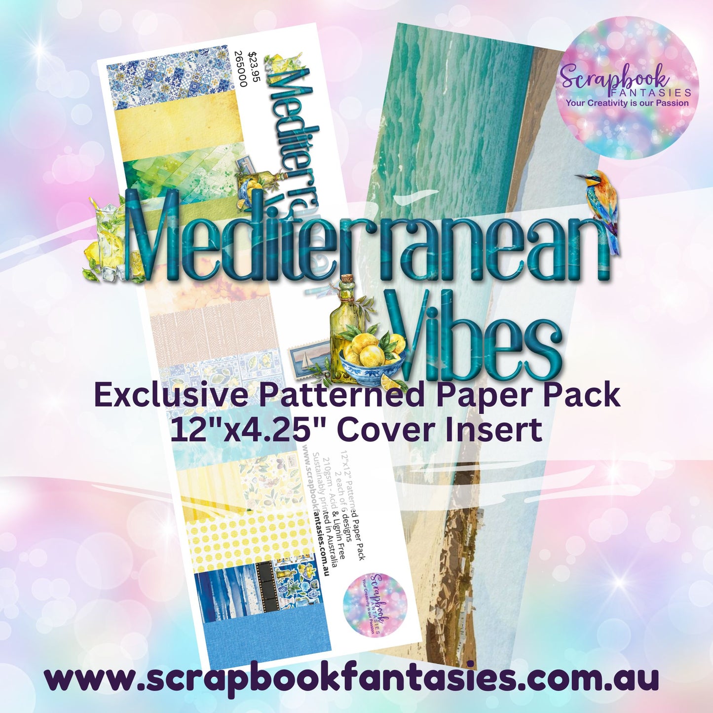 Mediterranean Vibes 12x12 Double-Sided Patterned Paper Pack 265000