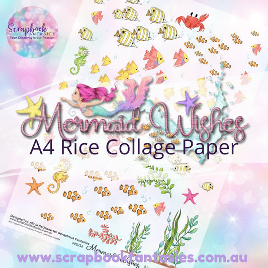 Mermaid Wishes A4 Rice Collage Paper - Fishies 692216