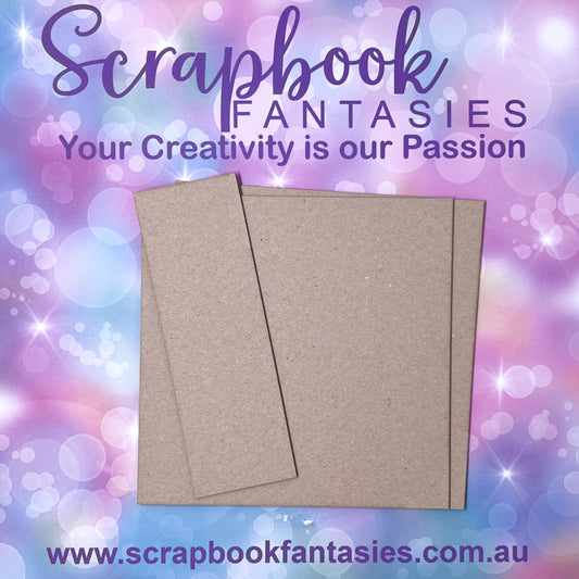 Mini-Book Cover Set - 6"x6" + 2" spine (3 pieces) High-quality 1.8mm Chipboard 16432