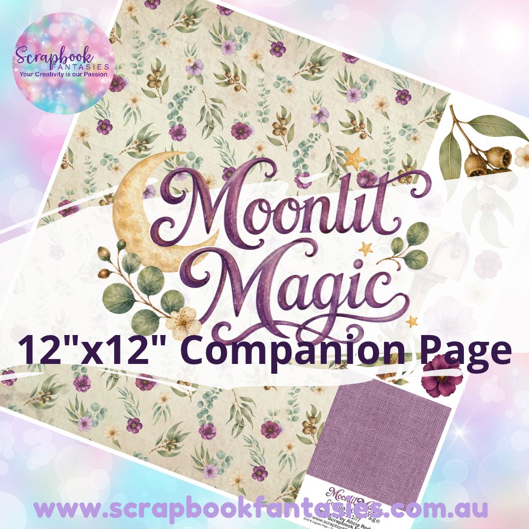 Moonlit Magic 12"x12" Single-sided Companion Page - Floral Pattern 271107