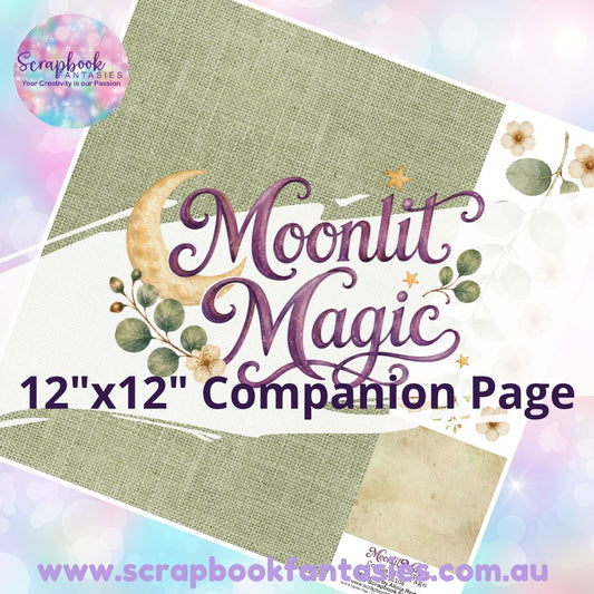 Moonlit Magic 12"x12" Single-sided Companion Page - Green Hessian 271106