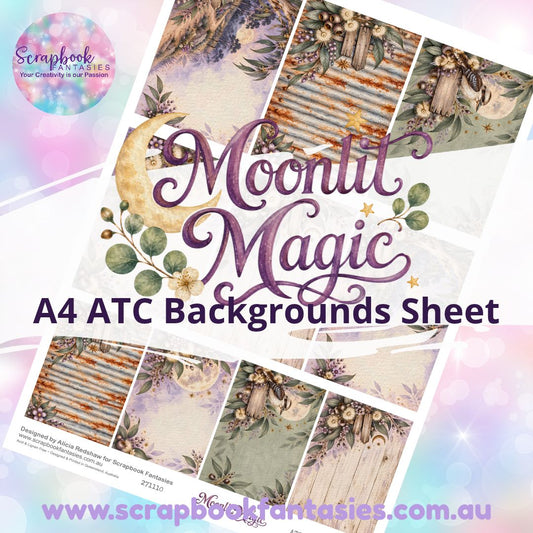 Moonlit Magic A4 ATC Backgrounds Sheet 2 271110