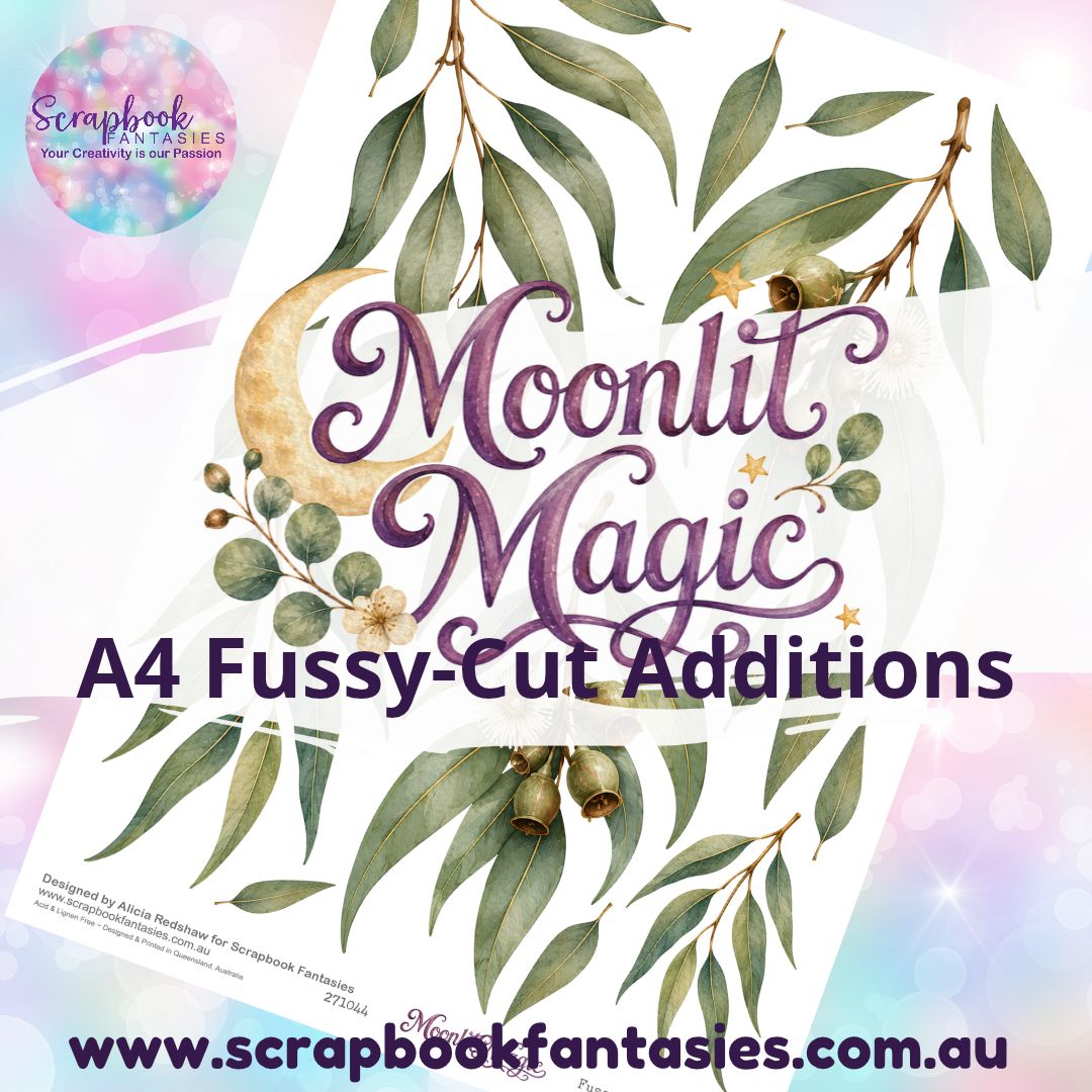 Moonlit Magic A4 Colour Fussy-Cut Additions - Gum Leaves 271044