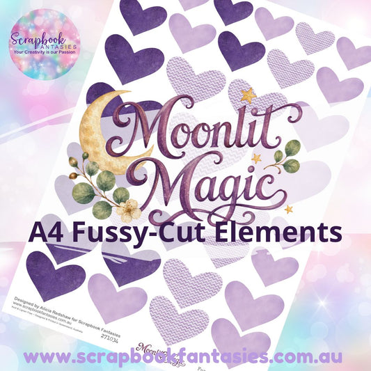 Moonlit Magic A4 Colour Fussy-Cut Elements - Hearts 2-3 271034