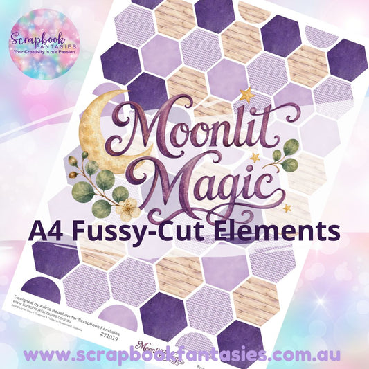 Moonlit Magic A4 Colour Fussy-Cut Elements - Hexagons 2 271019