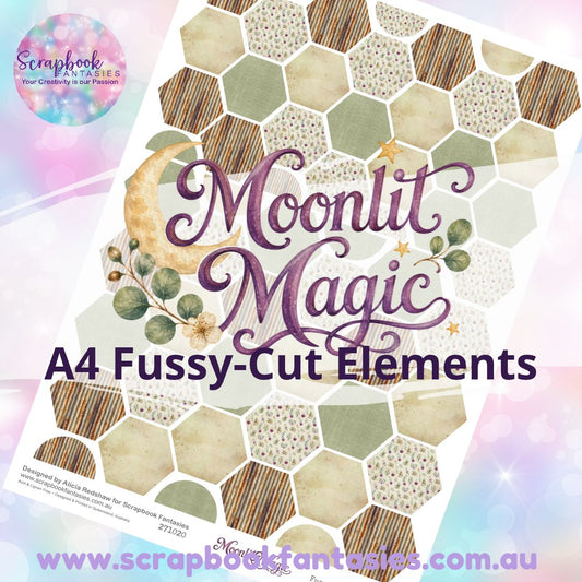 Moonlit Magic A4 Colour Fussy-Cut Elements - Hexagons 3 271020