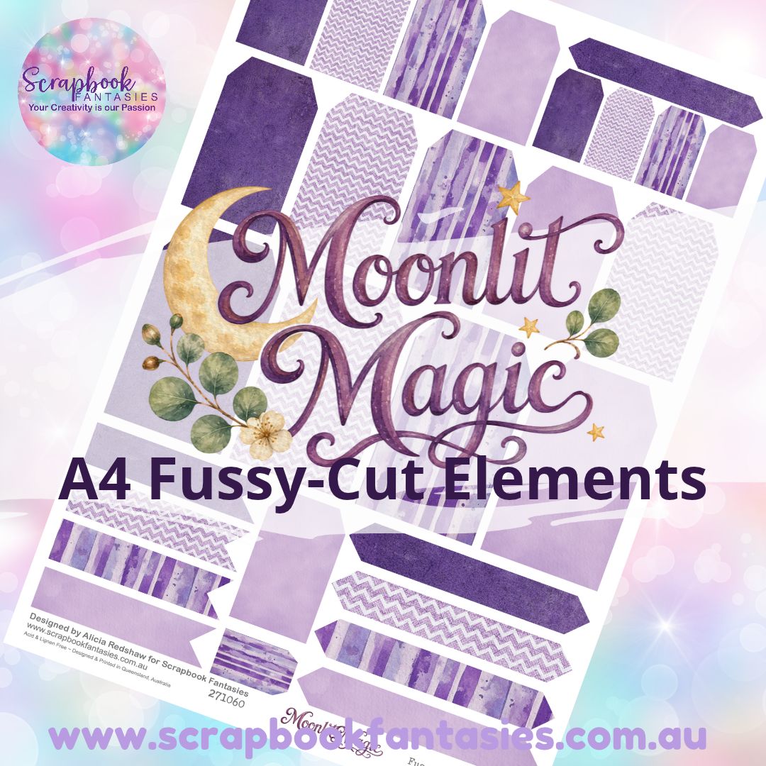 Moonlit Magic A4 Colour Fussy-Cut Elements - Tags and Tabs 1 271060