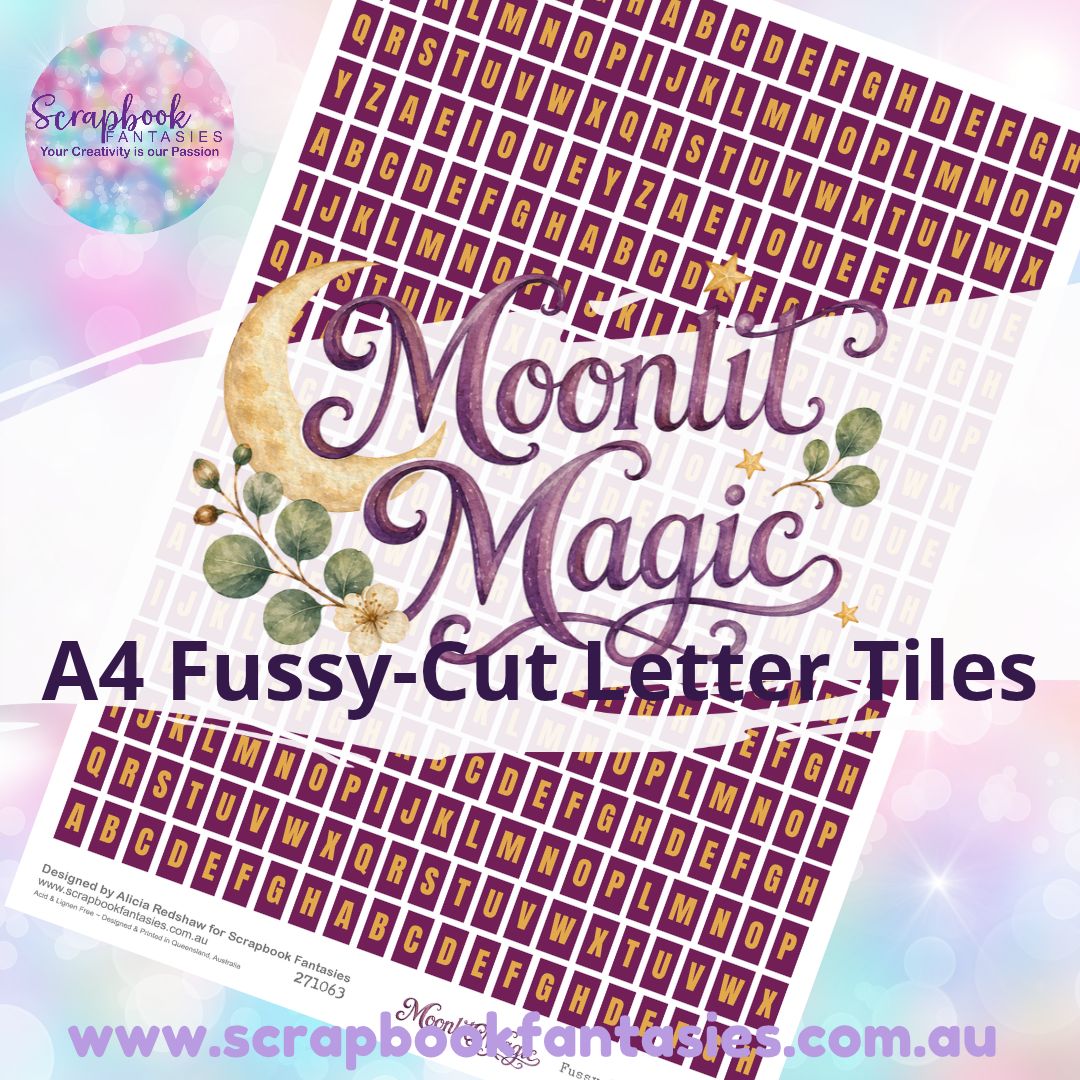 Moonlit Magic Colour Fussy-Cut Letter Tiles - Small 271063