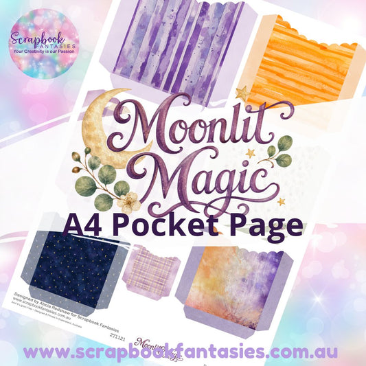 Moonlit Magic A4 Colour Pocket Page - Scalloped Pockets 271121
