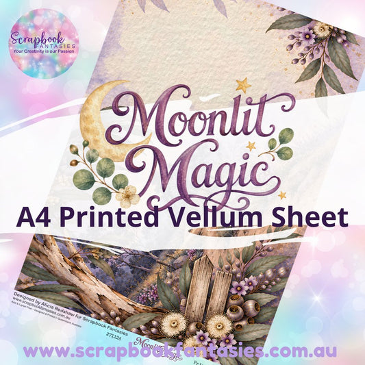 Moonlit Magic A4 Printed Vellum Sheet - Bush Track 271126