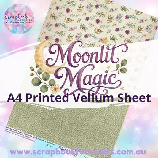 Moonlit Magic A4 Printed Vellum Sheet - Halves 3 271089