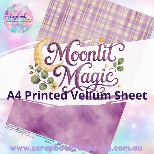 Moonlit Magic A4 Printed Vellum Sheet - Halves 5 271091