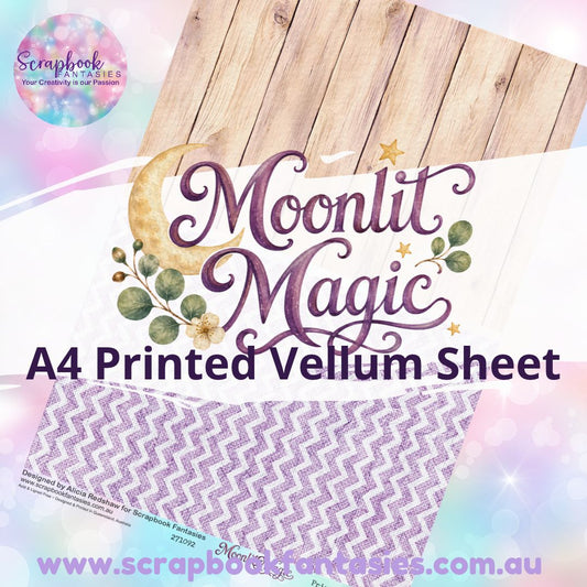 Moonlit Magic A4 Printed Vellum Sheet - Halves 6 271092
