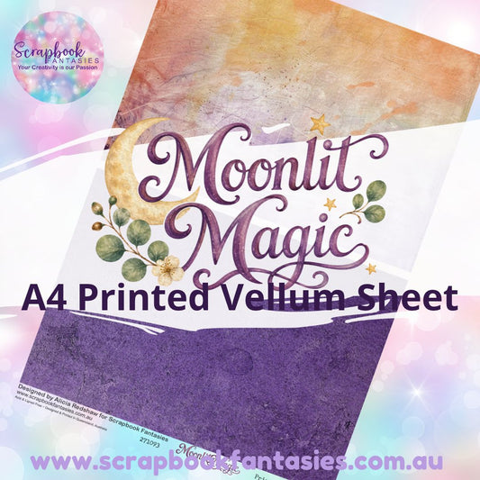 Moonlit Magic A4 Printed Vellum Sheet - Halves 7 271093
