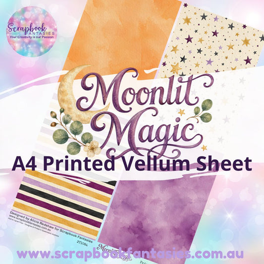 Moonlit Magic A4 Printed Vellum Sheet - Quarters 1 271084