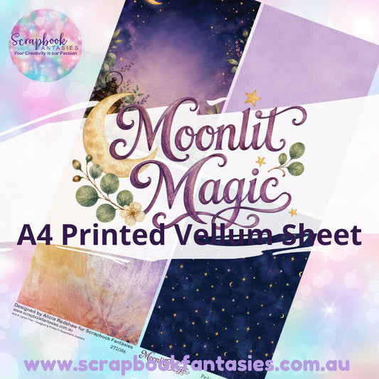 Moonlit Magic A4 Printed Vellum Sheet - Quarters 3 271086