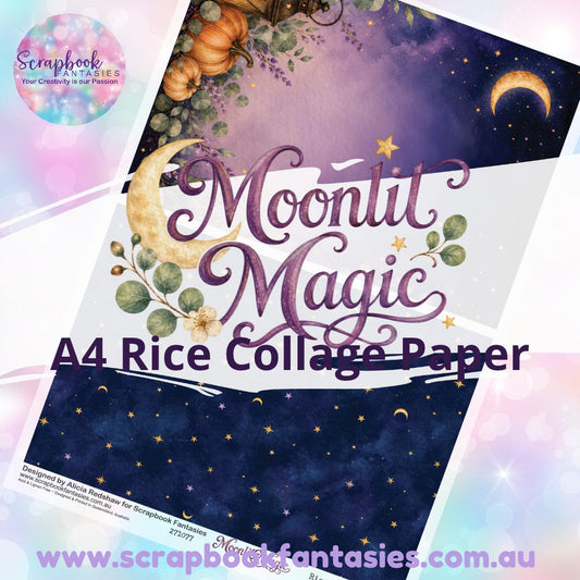 Moonlit Magic A4 Rice Collage Paper - Halves 1 271077