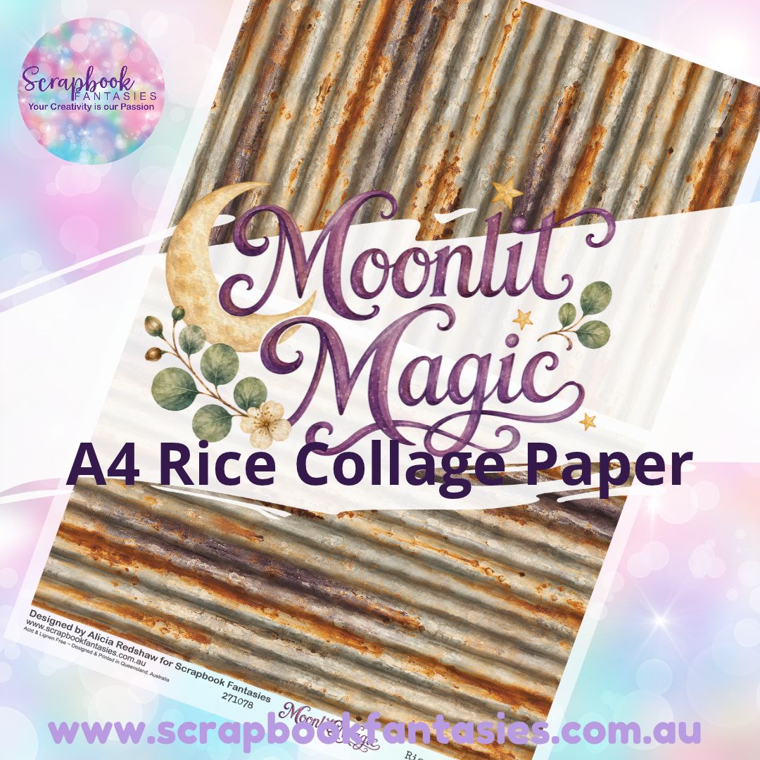 Moonlit Magic A4 Rice Collage Paper - Halves 2 271078