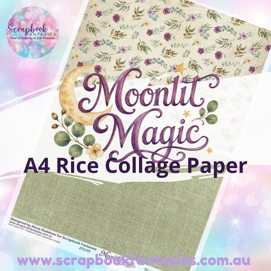 Moonlit Magic A4 Rice Collage Paper - Halves 3 271079