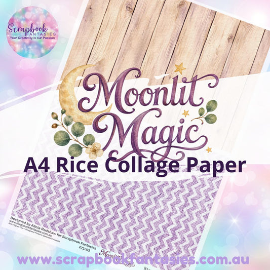 Moonlit Magic A4 Rice Collage Paper - Halves 6 271082