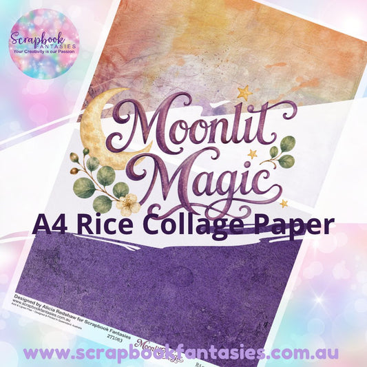 Moonlit Magic A4 Rice Collage Paper - Halves 7 271083