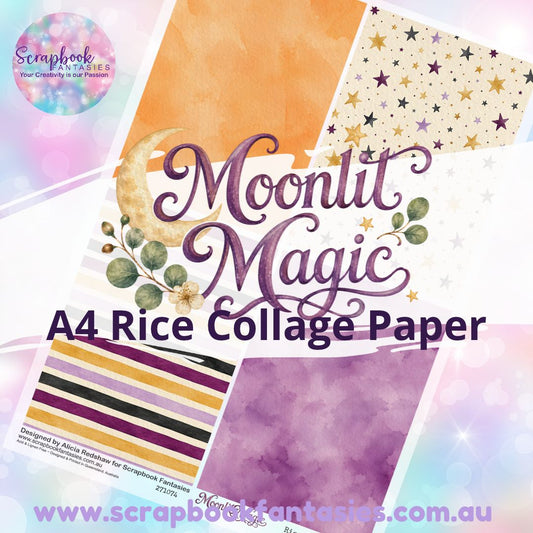 Moonlit Magic A4 Rice Collage Paper - Quarters 1 271074