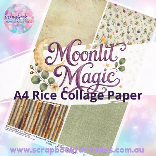 Moonlit Magic A4 Rice Collage Paper - Quarters 2 271075