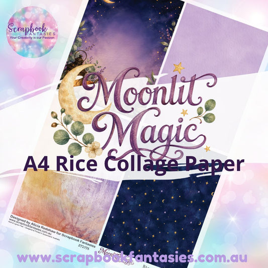 Moonlit Magic A4 Rice Collage Paper - Quarters 3 271076