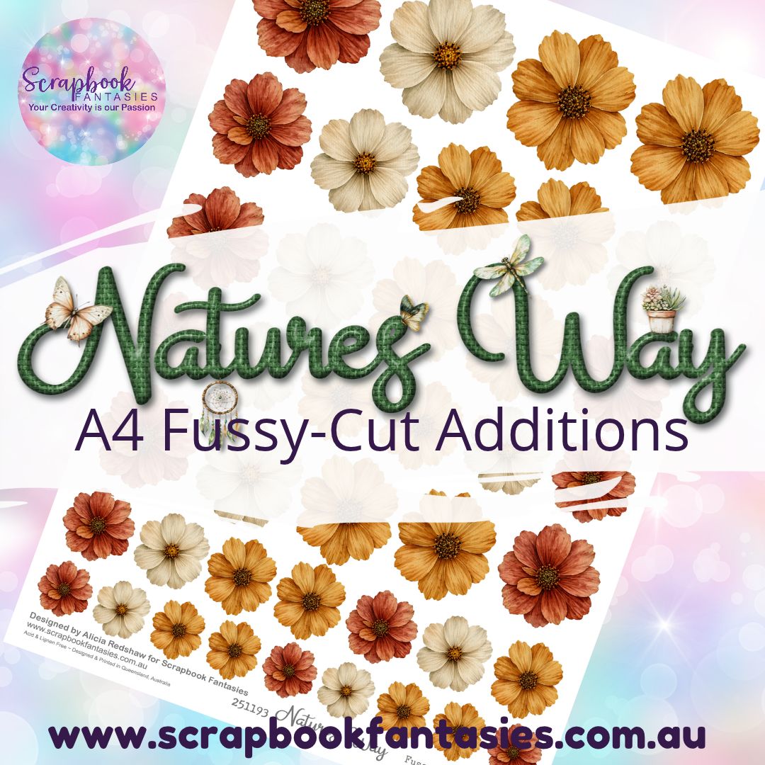 Natures Way A4 Colour Fussy-Cut Additions - Flowers 251193