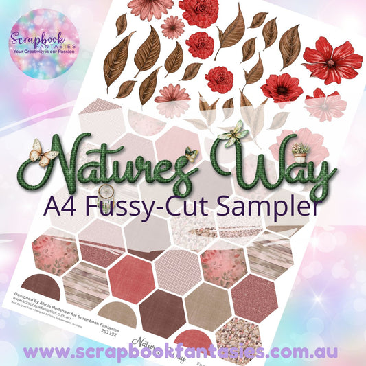 Natures Way A4 Colour Fussy-Cut Sampler - Flowers & Hexagons 2 251192